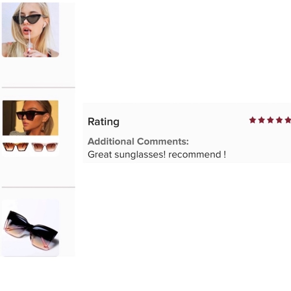 🍒3/$30 New Retro Black Cat Eye Sunglasses - Picture 8 of 8